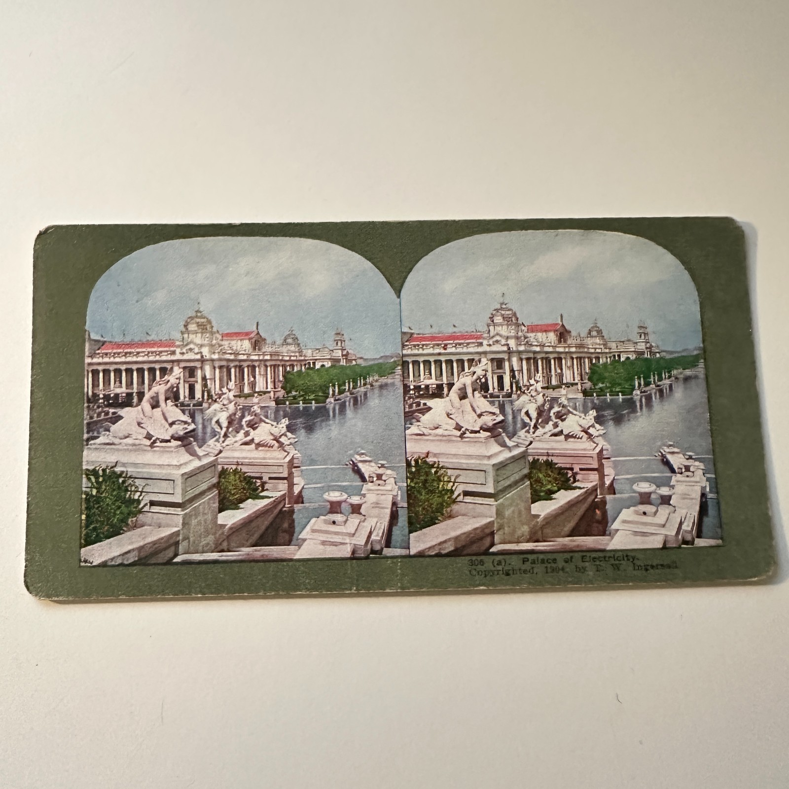 Palace of Electricity Electrical Engineering Antique Stereoview Card 5H6-4