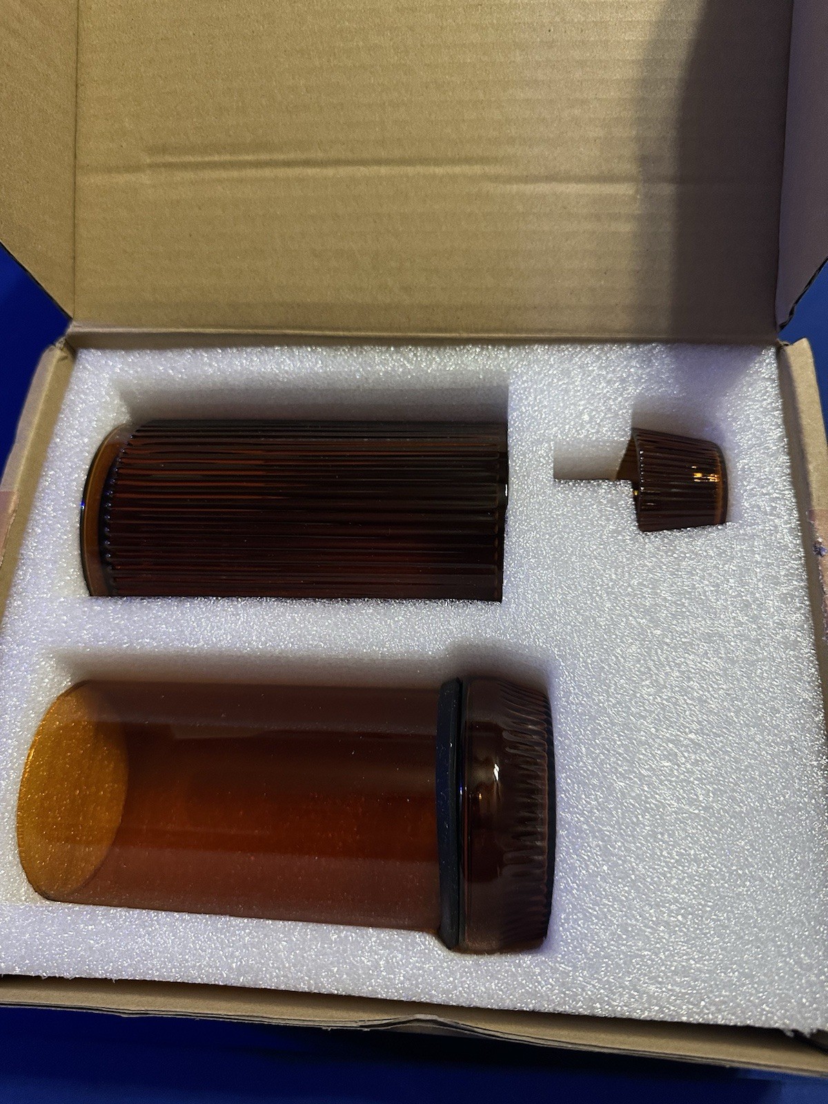 NWTN Home DECO Tabletop Gravity Pipe – Baltic Amber –New  (Open Box )