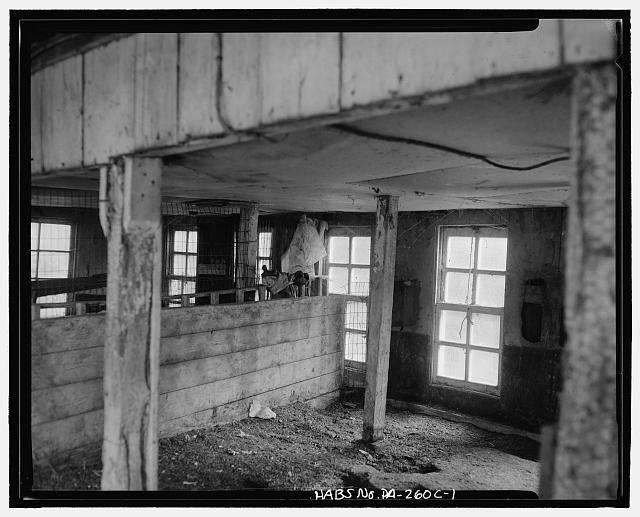 Photo:Pennsylvania Joseph Conrad Farm Pig House 1900s Interior Barn Stall