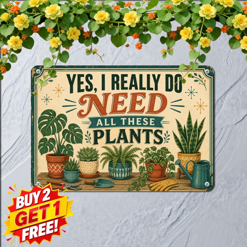Book Lover Humor Metal Sign Yes I Really Need All These Books Plaque 8x12