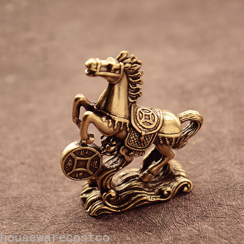 Solid Brass Lucky Small Statue Tea Pets Table Ornaments Vintage Small Ornaments