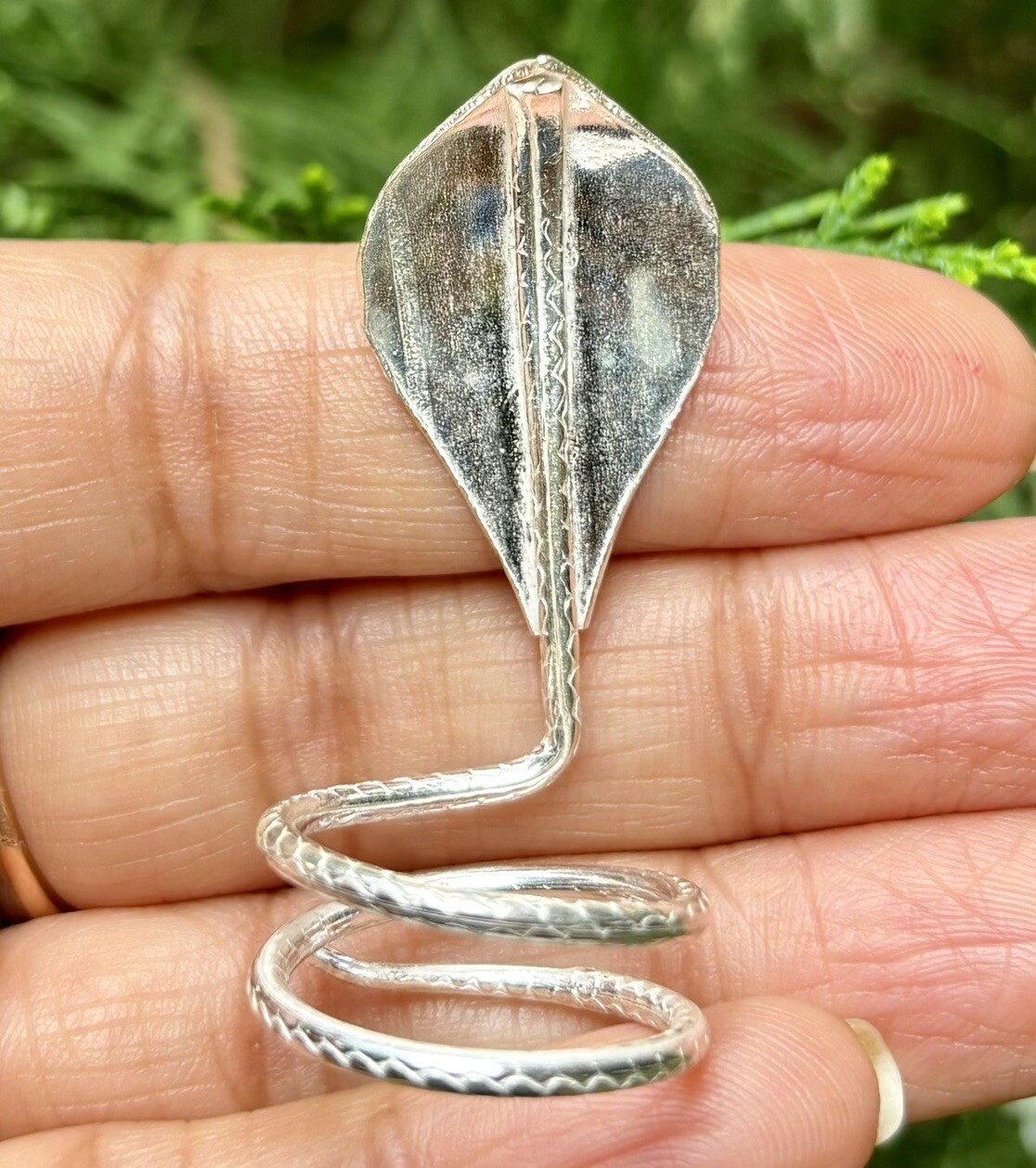 Pure Silver Nag Naag Snake for Shiva Lingam, Shiv Puja, 5.3 gram, 4.5 cm length