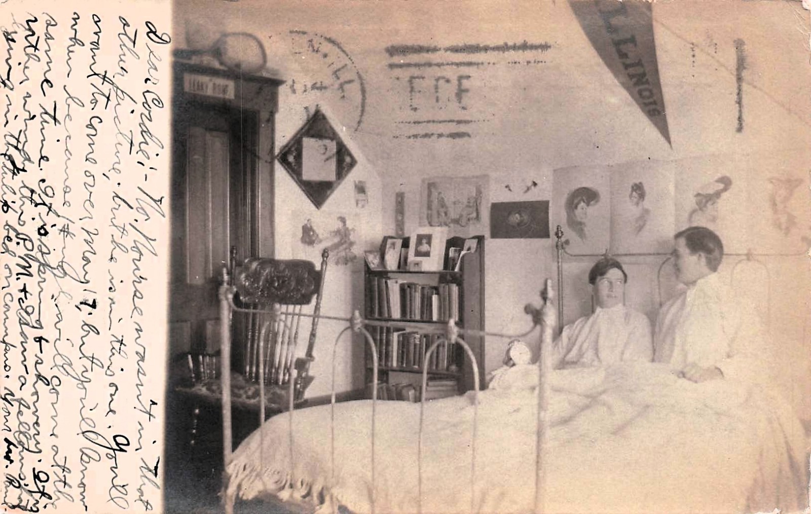 University of Illinois Urbana Champaign Early 1900s Dorm Photo Postcard 21A