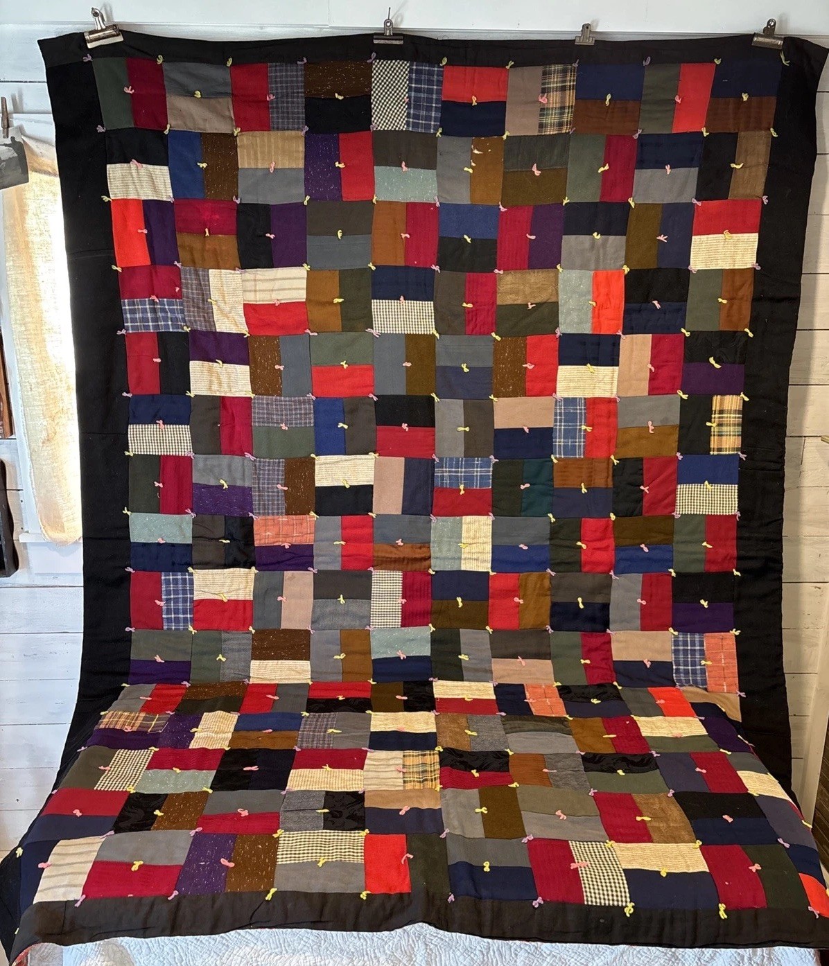 Vtg/Antique 1920s Patchwork Quilt Full 66” X 87” Midwest
