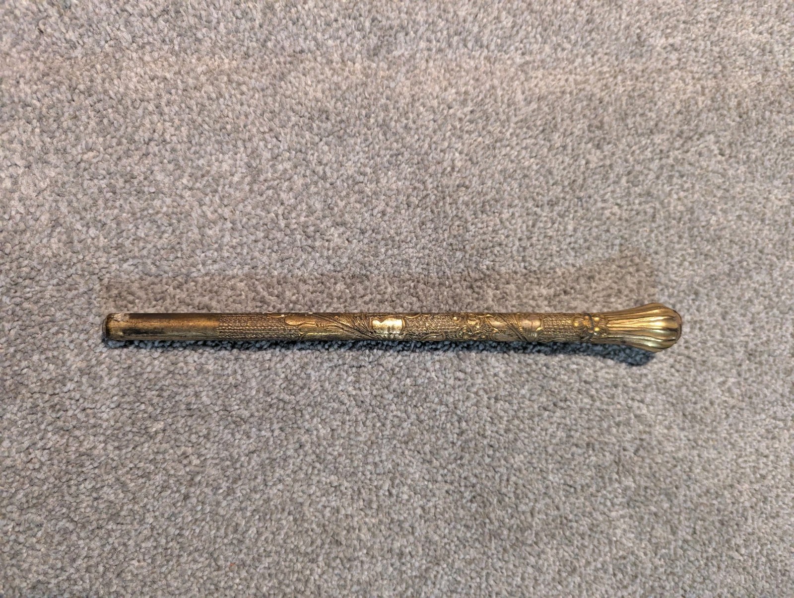 Antique Victorian Pencil Propelling Mechanical Gold Toned Missing Pencil Part 
