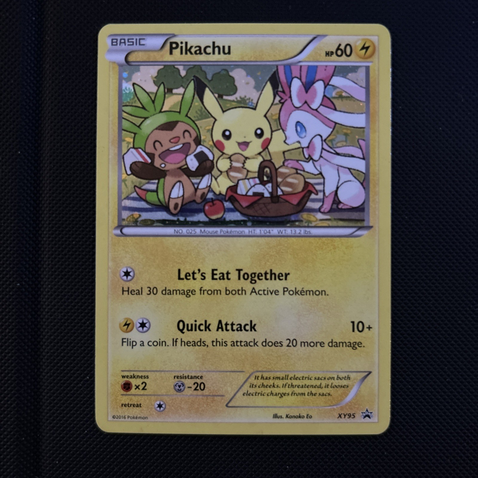 Pikachu Xy95 XY Holo shiny Pokémon card Pikachu Xy95 XY Holo shiny Pokémon card