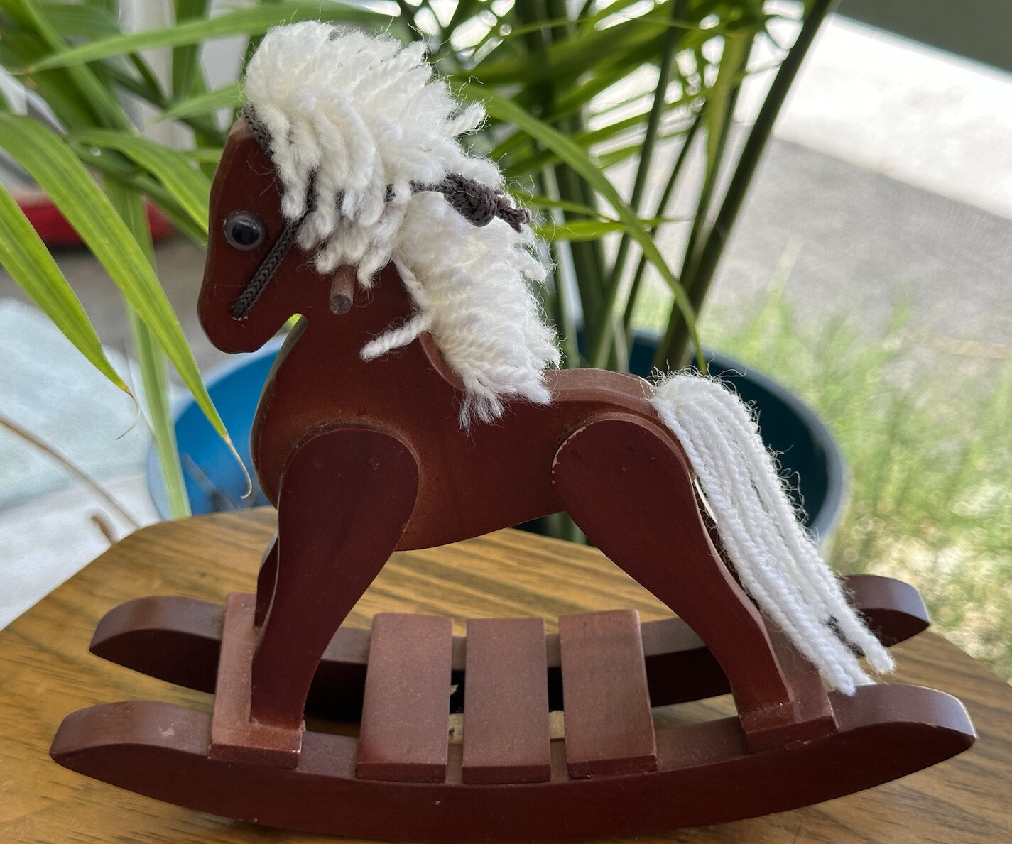 VTG Handmade Farmhouse Wood Rocking Horse My Little Pony Equine Cottagecore