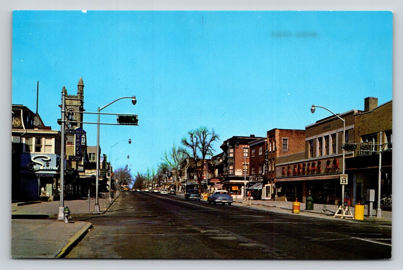 Vintage Broad Street Woodbury NJ Postcard 1962 Shopping District Street Scene Vintage Broad Street Woodbury NJ Postcard 1962 Shopping District Street Scene
