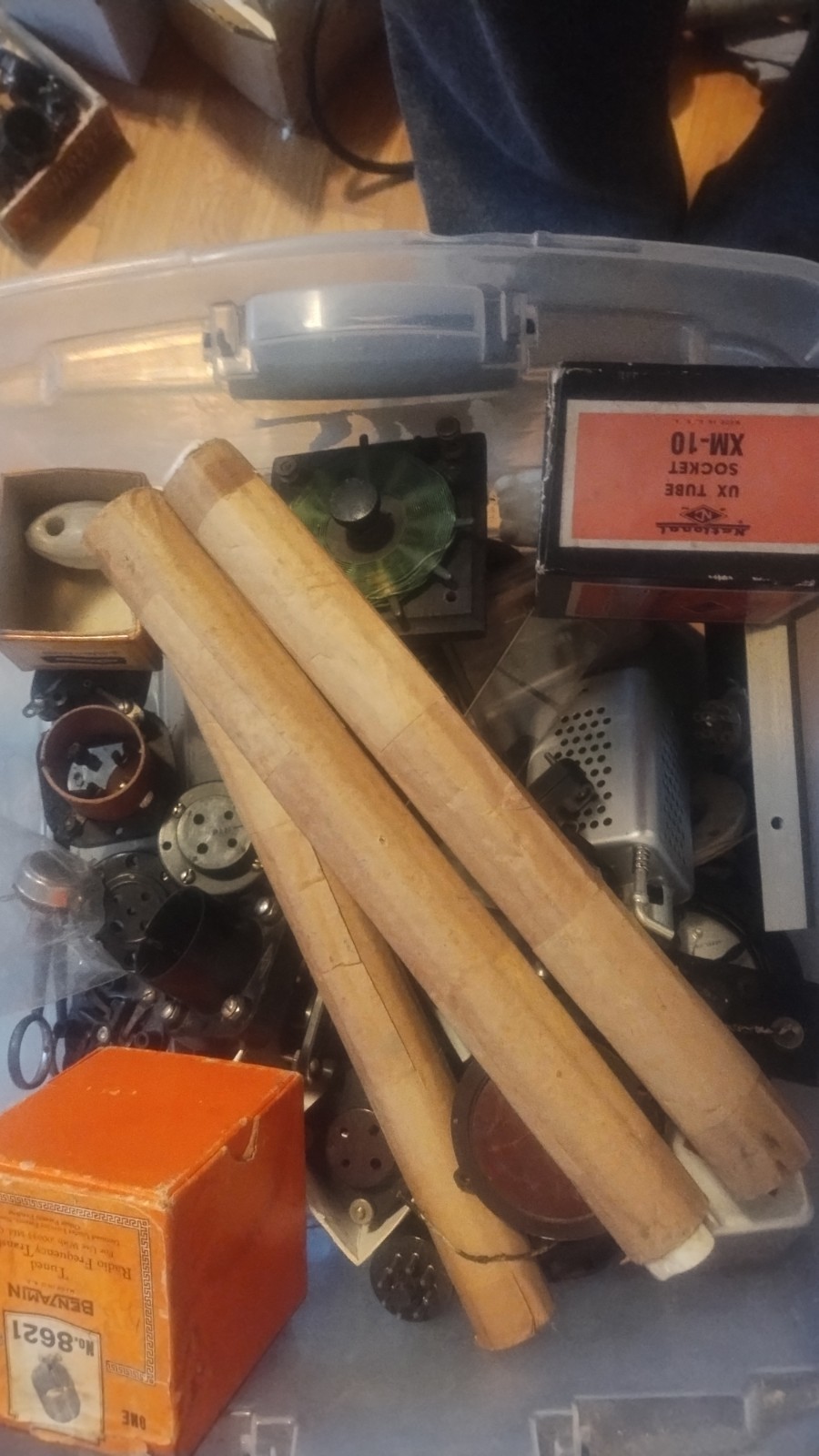 Lot Vintage Electronic Parts  Radios/Ham Radios?