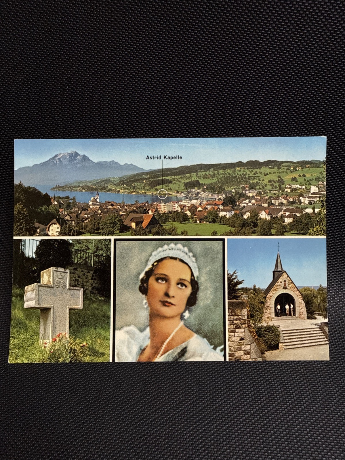 Vintage Switzerland Monument Aerial View Postcard