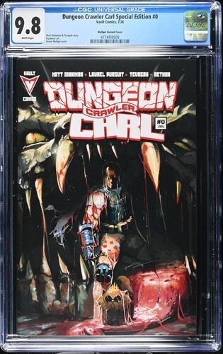 Dungeon Crawler Carl 0 CGC 9.8 Keven Mallqui Exclusive Special Edition 1 of 450 