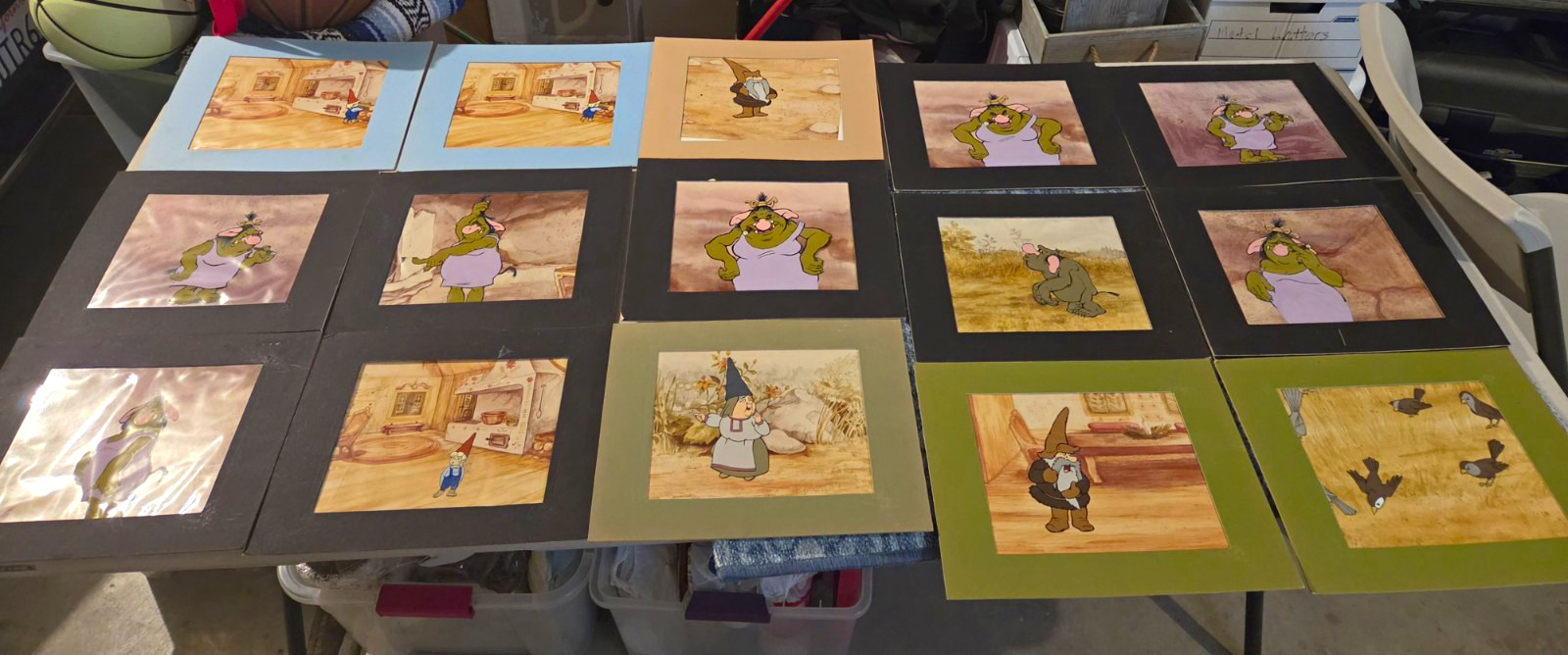 Gnomes 1980 Production Animation Cels x 16