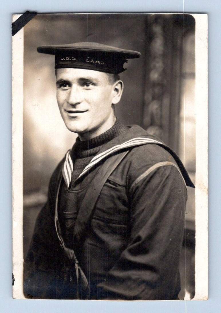 RPPC 1918. USS TEXAS NAVY SAILOR. POSTCARD A1