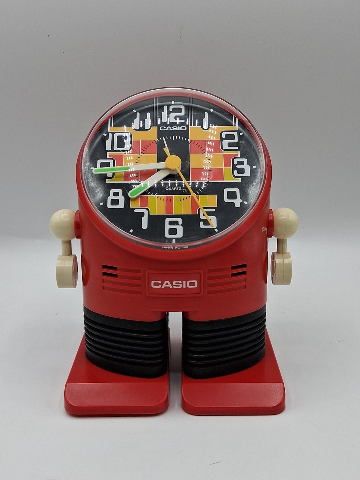 Vintage Casio Robot Clock AC-100 - Red No Stomp See Description 