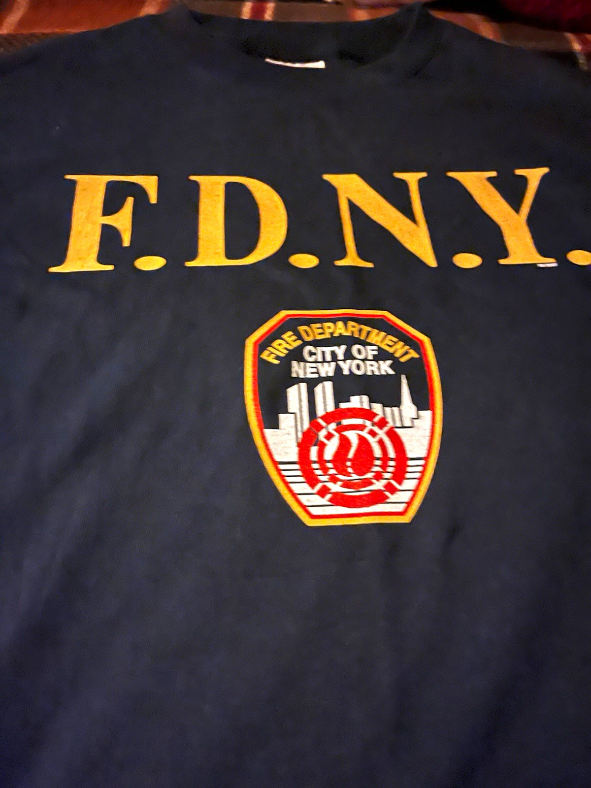 FDNY Fire Department City of New York Fire Zone Navy Blue T-Shirt Men's S