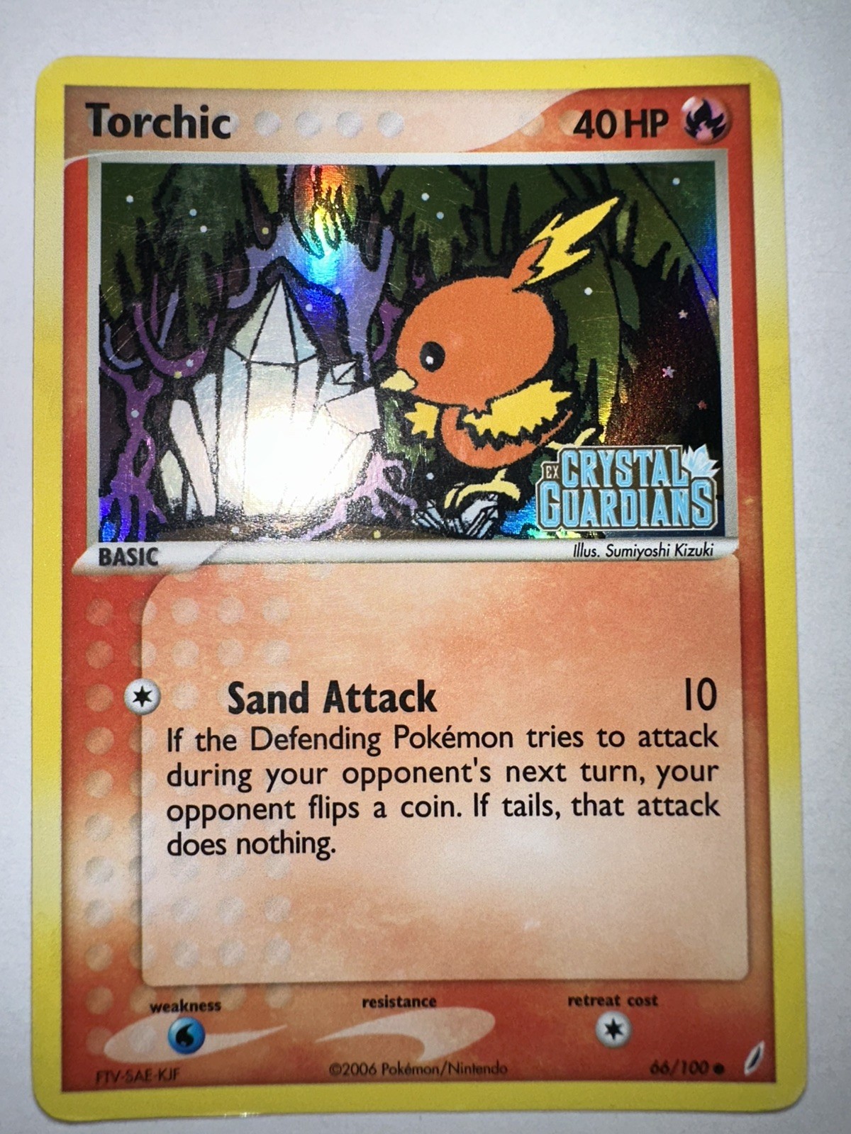 Pokemon Card Torchic Crystal Guardians Common 66/100 Near Mint