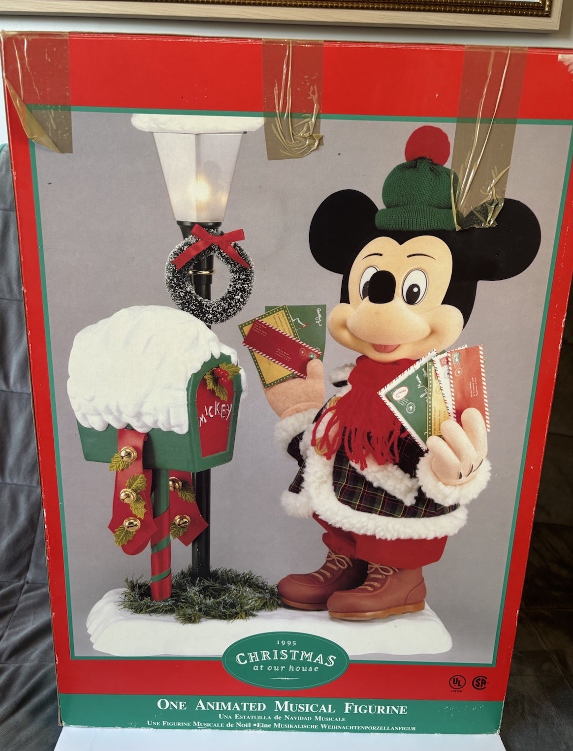 NEW Vintage 1995 Disney Telco Animated Mickey Mouse Christmas At Our House W/Box NEW Vintage 1995 Disney Telco Animated Mickey Mouse Christmas At Our House W/Box