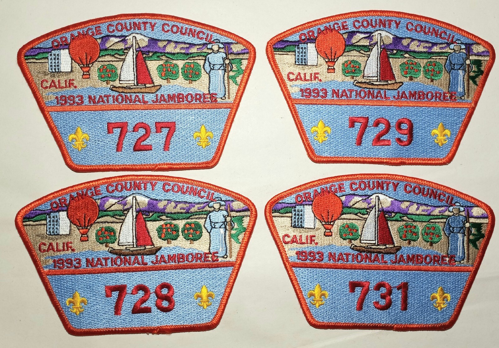 Vtg. Boy Scout BSA Patch 728 Orange County CA. Council 1993 National Jamboree 