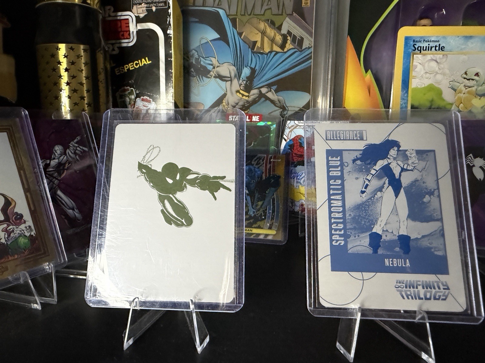 2024 UD Marvel Infinity Trilogy & Allegiance 1/1 Lot Spider-Man And Nebula Plate