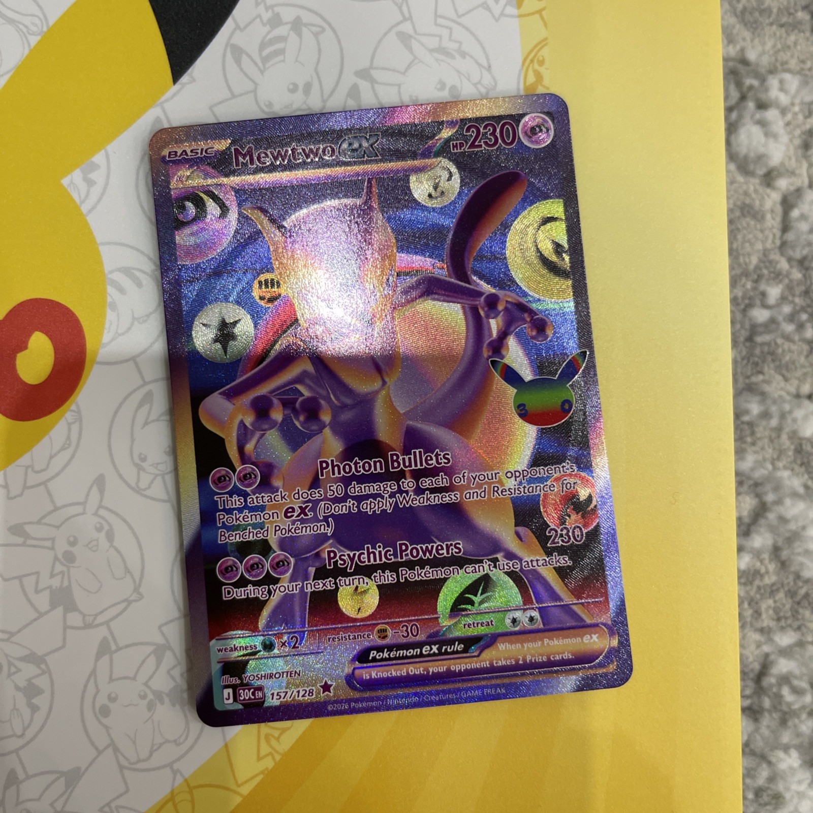 Pokémon Tcg Mewtwo Ex 157/128 30th Anniversary Collection
