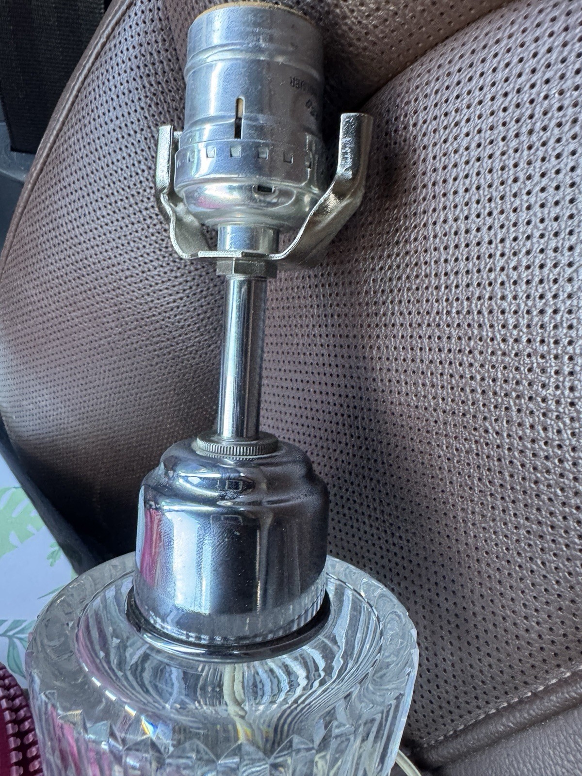 Genuine Waterford Lismore Diamond Fine Cut Crystal Table Lamp - Truly Brilliant