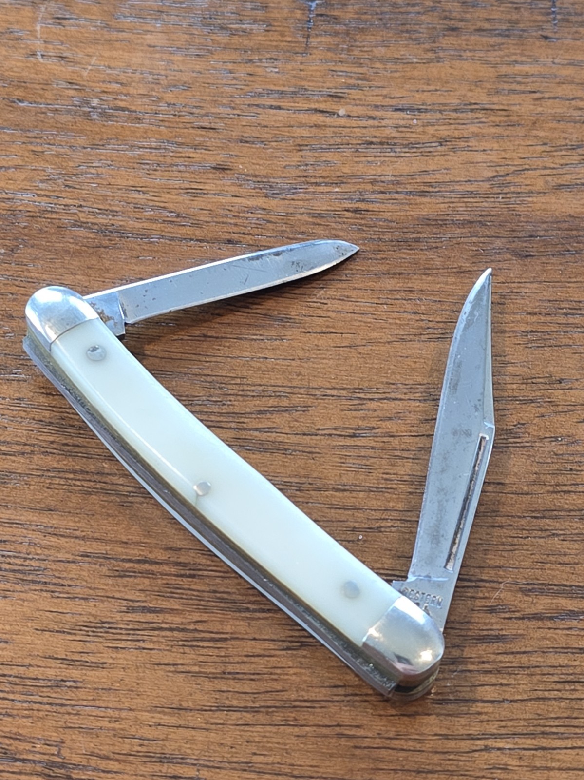 Vtg Western Pen Senator Pocket 241 Knife Faux Pearl Handles USA Vintage