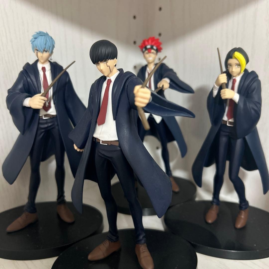 MASHLE Figure Set 4 Pieces Mash Fin Lance Dot Collectible Anime Authentic Japan
