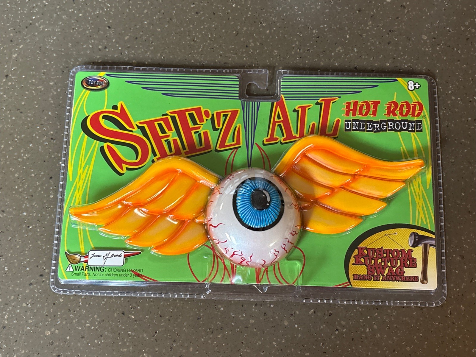 See'z All Custom Art Flying Eyeball Swag Hanging 2005 Hot Rod Underground Orange