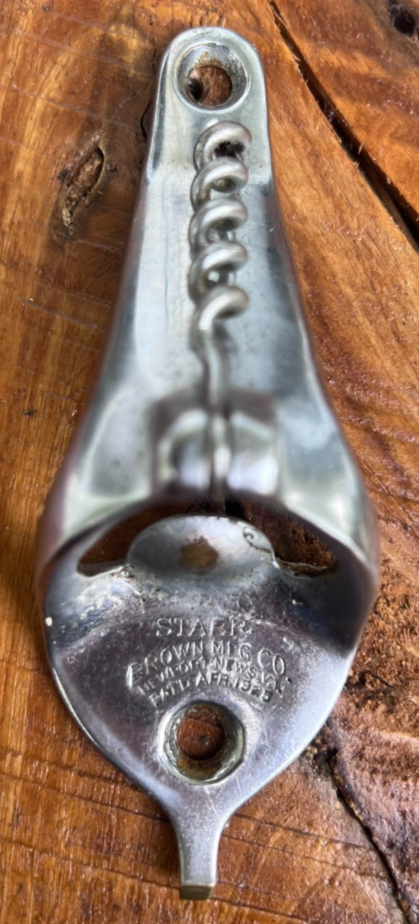Vintage STARR Brown MFG Co Corkscrew Combo Wall Mount Bottle Opener PATD 1925