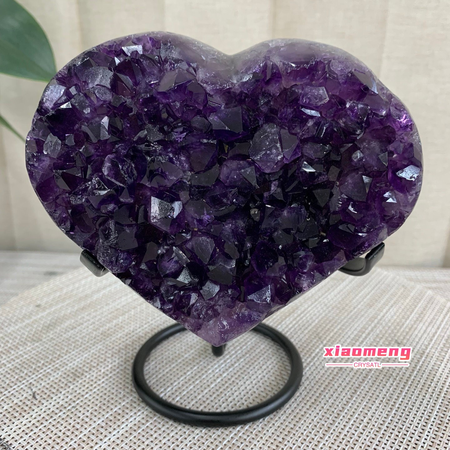 2.4LB Exquisite natural Brazilian amethyst cave heart-shaped cut specimen