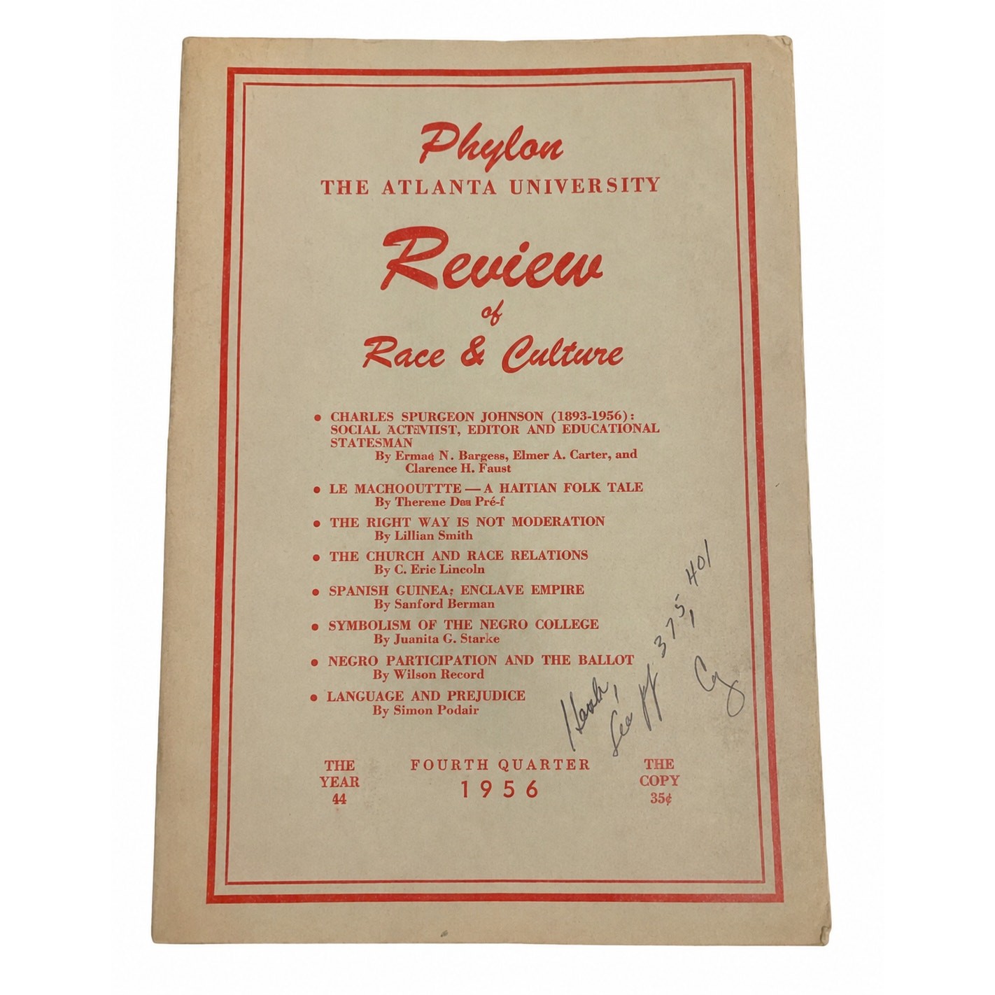 Phylon The Atlanta University - Review of Race & Culture 1956
