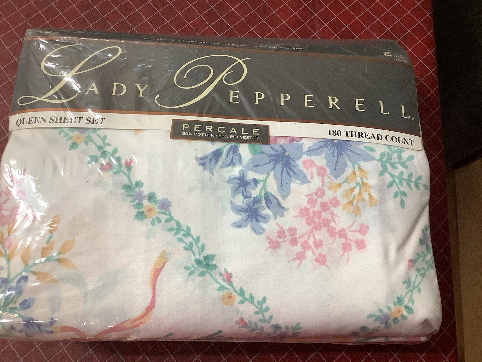 New VTG Lady Pepperell Floral Queen Set 180 Count 50 Cotton 50 Poly 