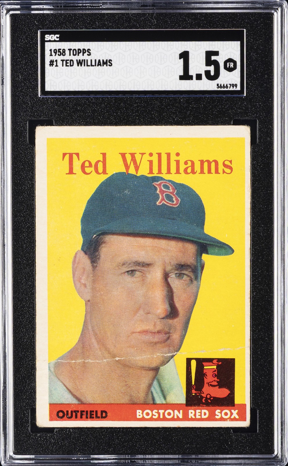 1958 TOPPS #1 TED WILLIAMS SGC 1.5
