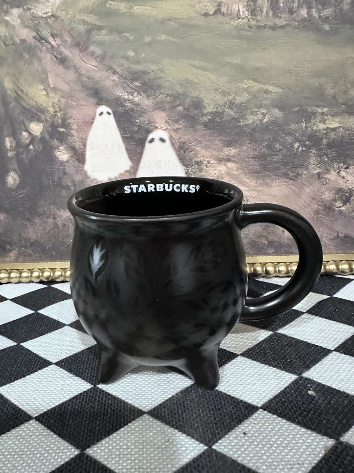 Starbucks Halloween 2026 Black Cauldron Ceramic Coffee Tea Cup Mug NEW