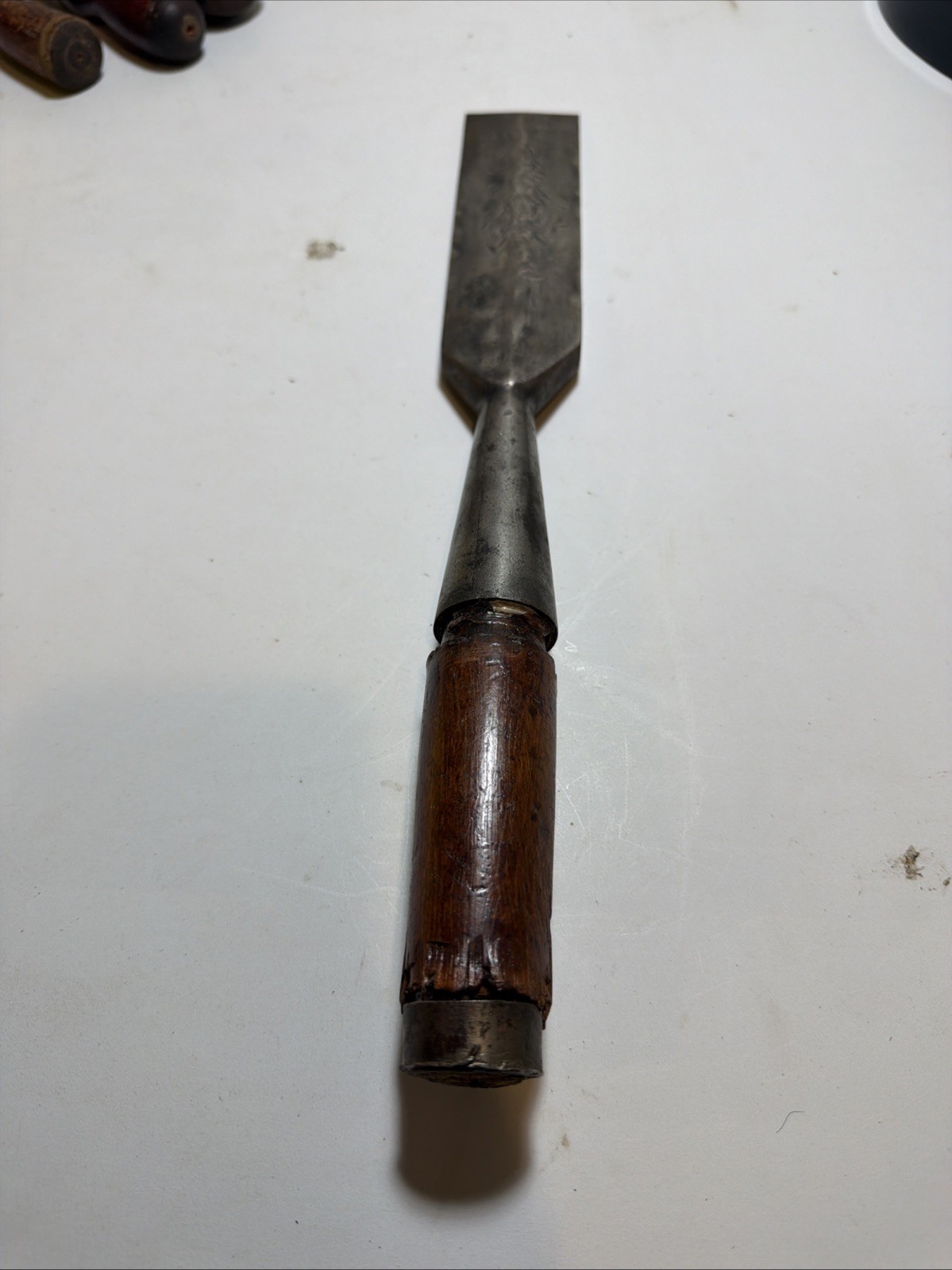 Vintage Douglass Mfg. Co Wooden Handle Chisel Tool 1 15/16” Wide 15 1/4” Long
