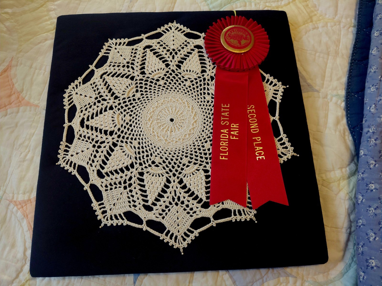 Vtg Hand Crocheted Doily 14 Vtg Hand Crocheted Doily 14