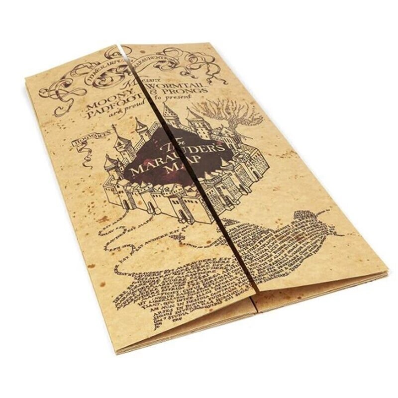Harry Potter Hogwarts Marauder\'s Map Book Movie Prop Wizarding World Cosplay