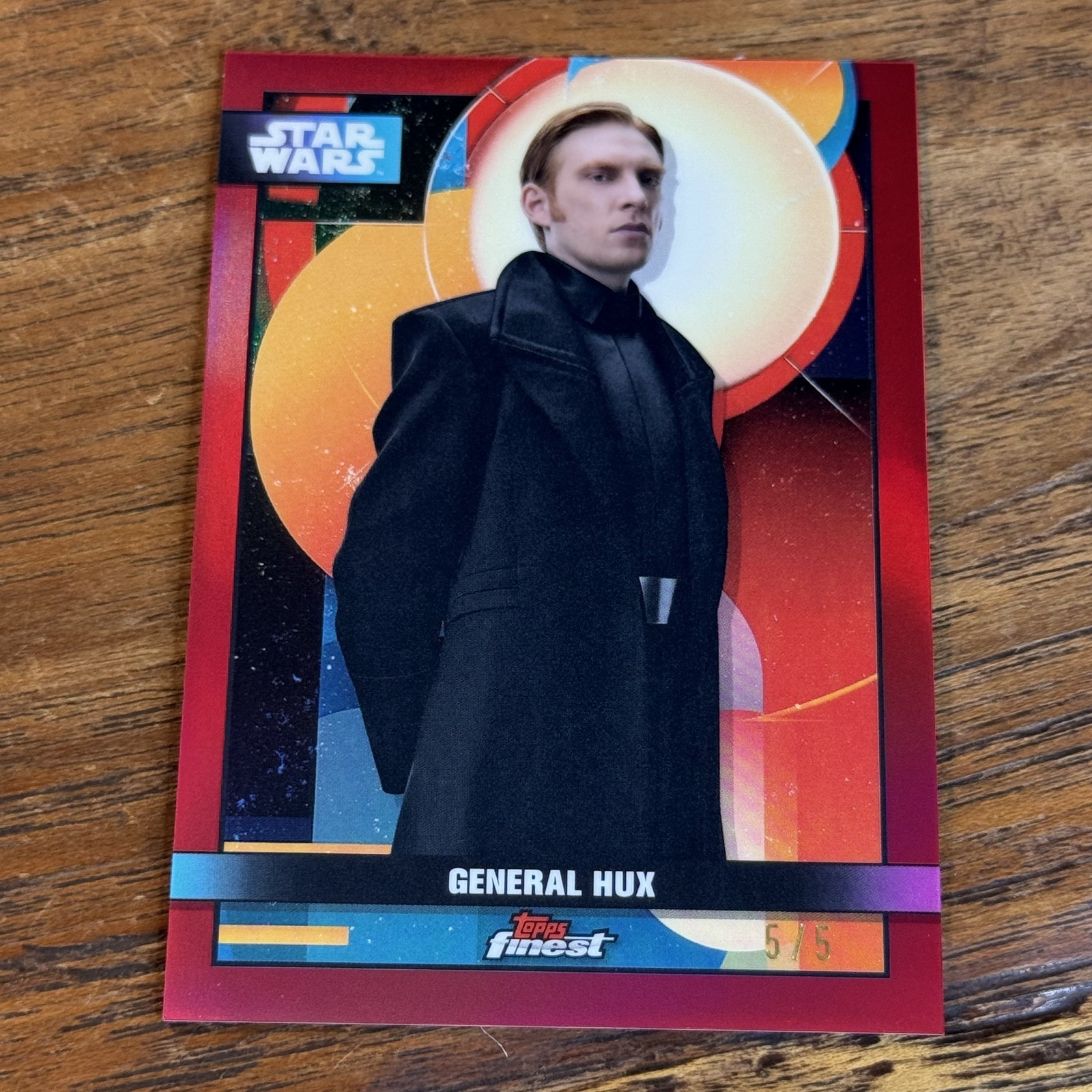 General Hux 2025 Topps Star Wars Smugglers Outpost Finest RED 5/5 Refractor F-46