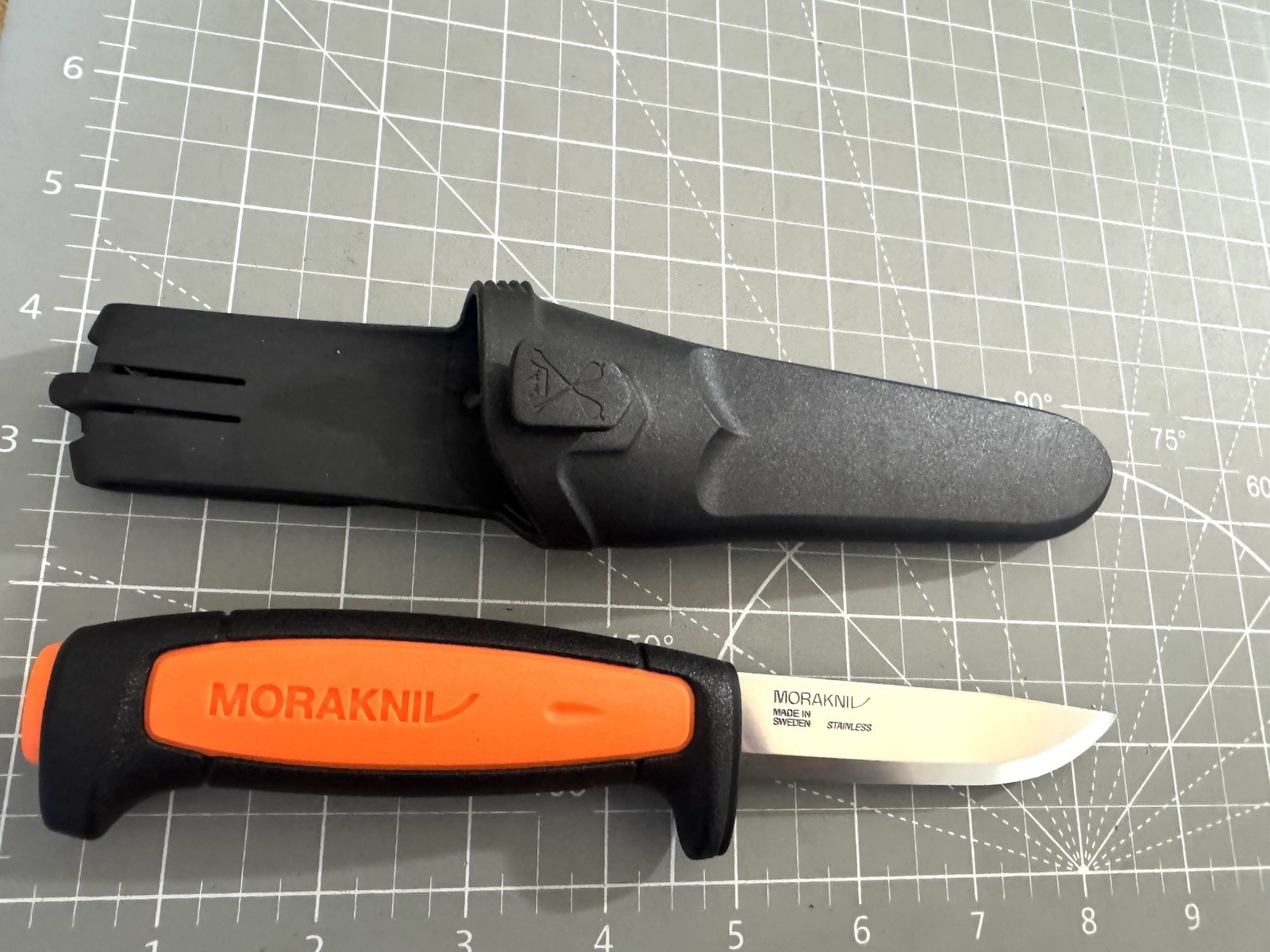 MORAKNIV Craftline 546S Orange-Black Handle Fixed Blade Knife w Combi-Sheath NEW
