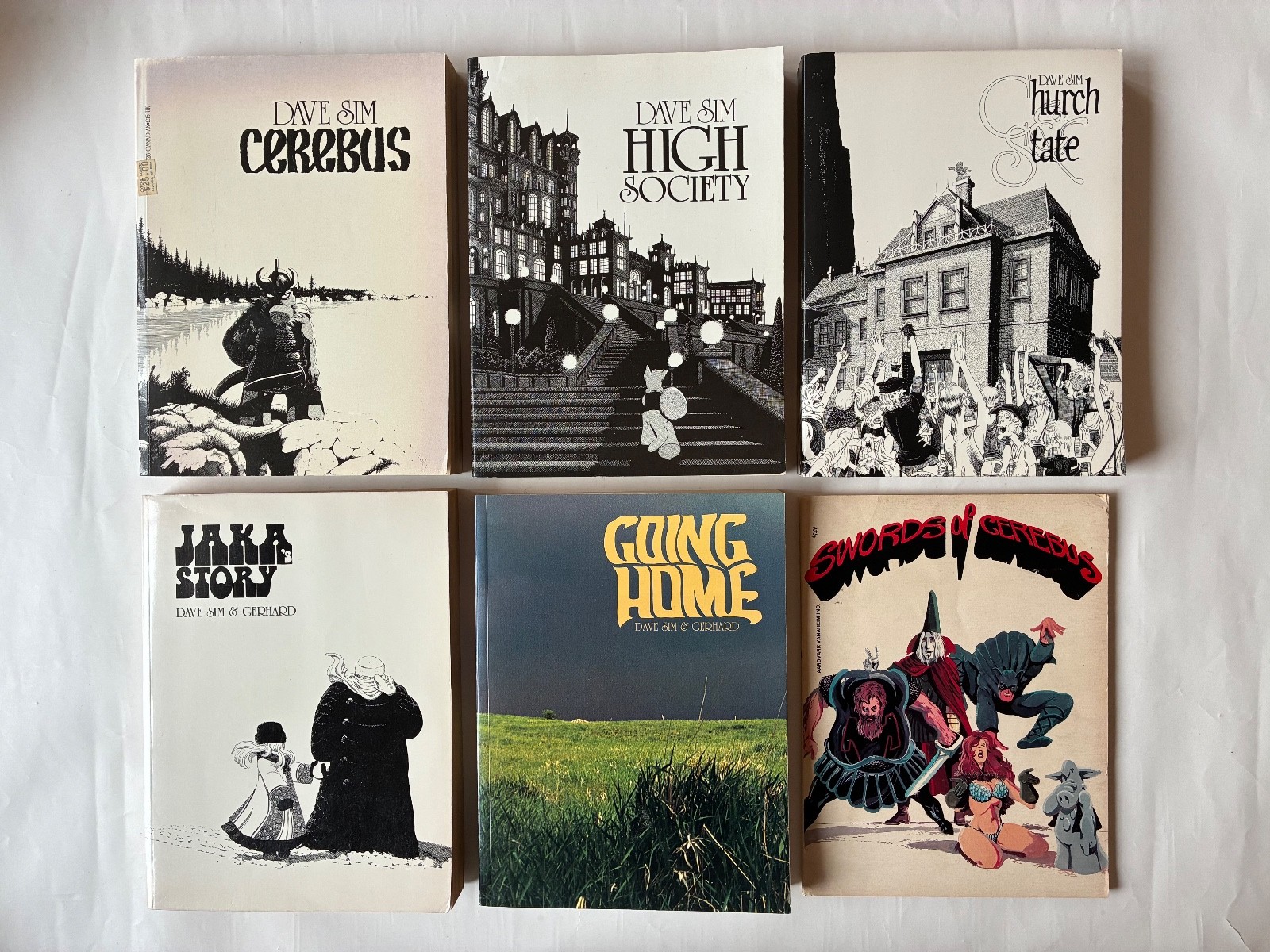 Cerebus TPB Lot #1, 2, 3, 5, 13, Swords, High Society Dave Sims HIGHER GRADE Cerebus TPB Lot #1, 2, 3, 5, 13, Swords, High Society Dave Sims HIGHER GRADE