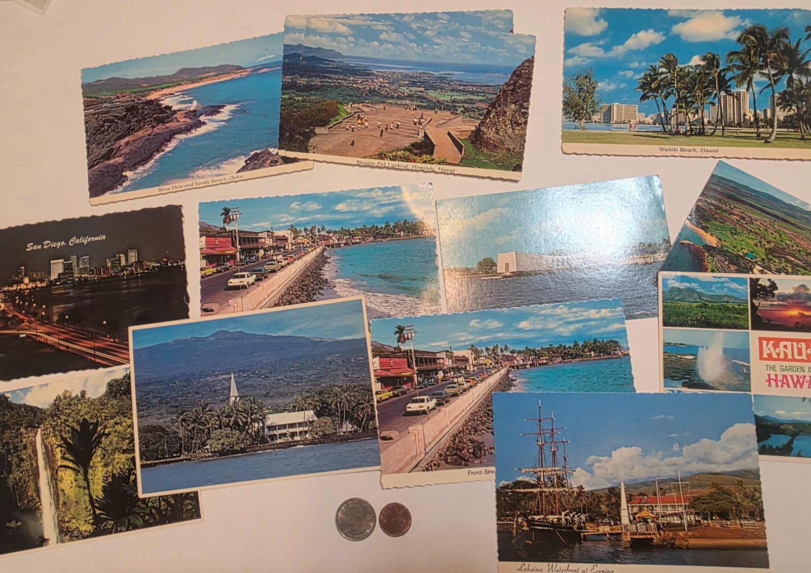 Lot of 12 Vintage Hawaii Postcards Unused Unposted Honolulu Oahu Kauai Maui