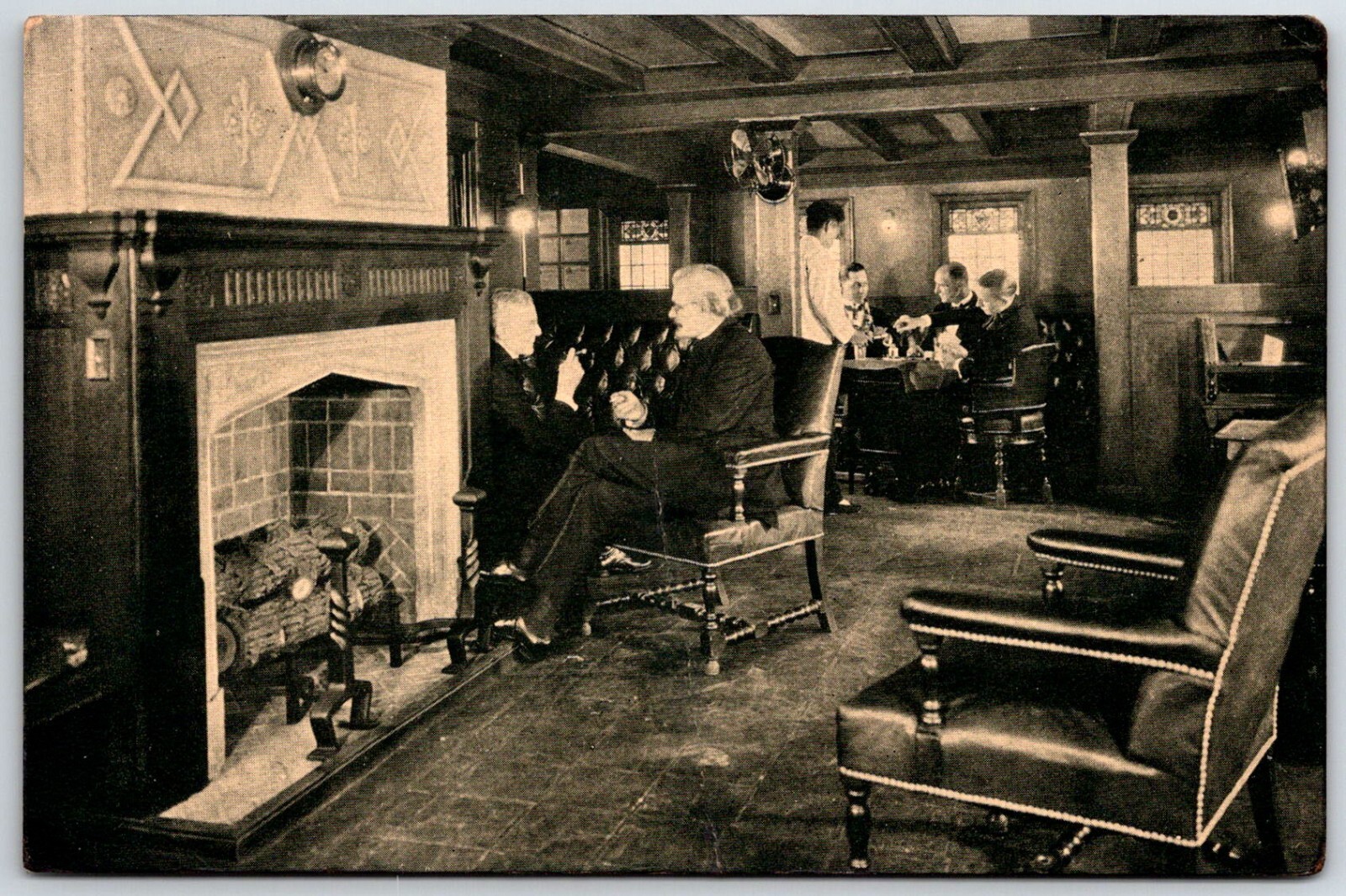 1925 San Francisco,CA Dollar Steamship Line-President Liners Interior Postcard 1925 San Francisco,CA Dollar Steamship Line-President Liners Interior Postcard