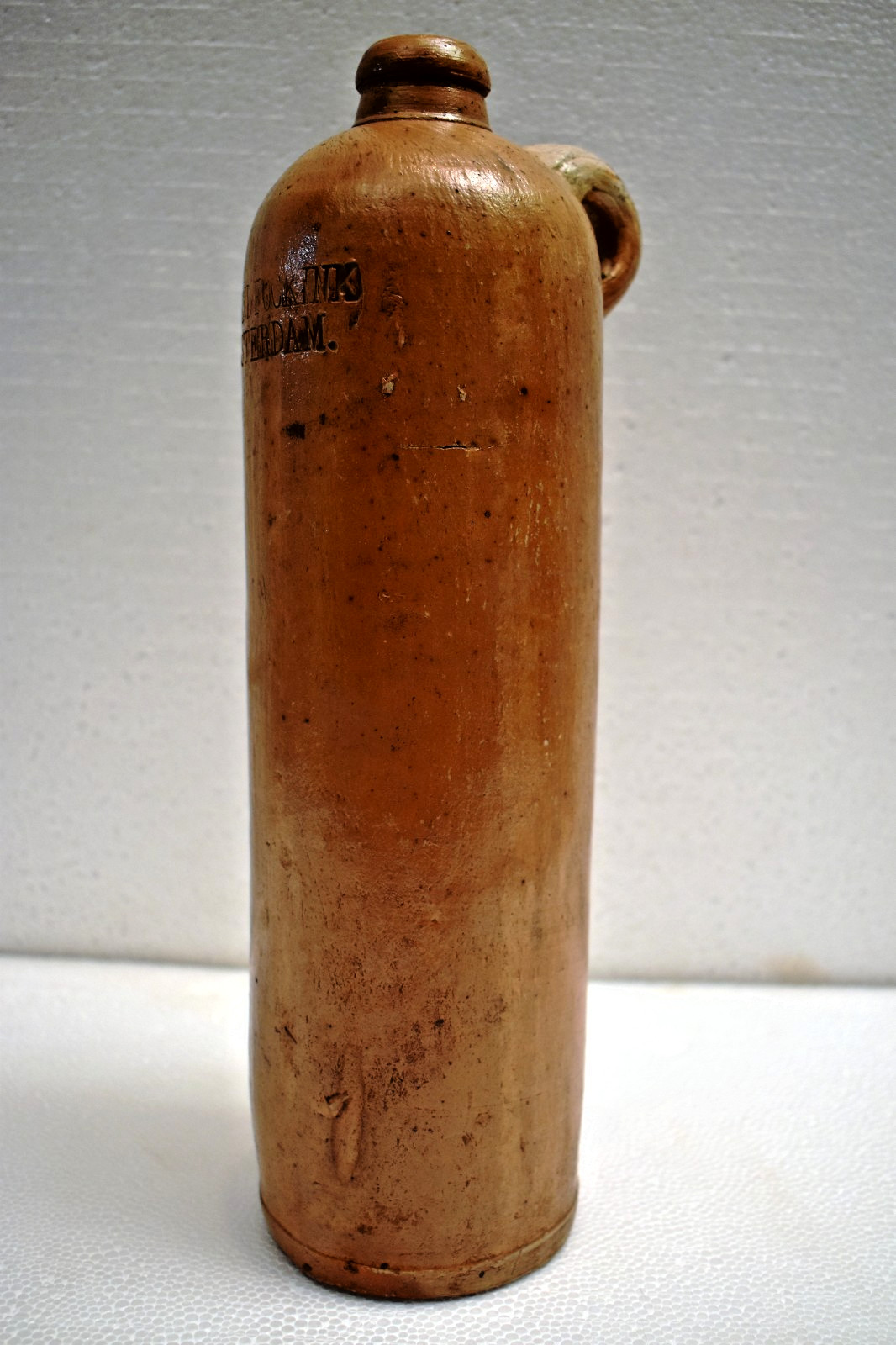 Antique Wynand Fockink Amsterdam Stoneware Bottle Dutch Genever Gin 12 Inch \