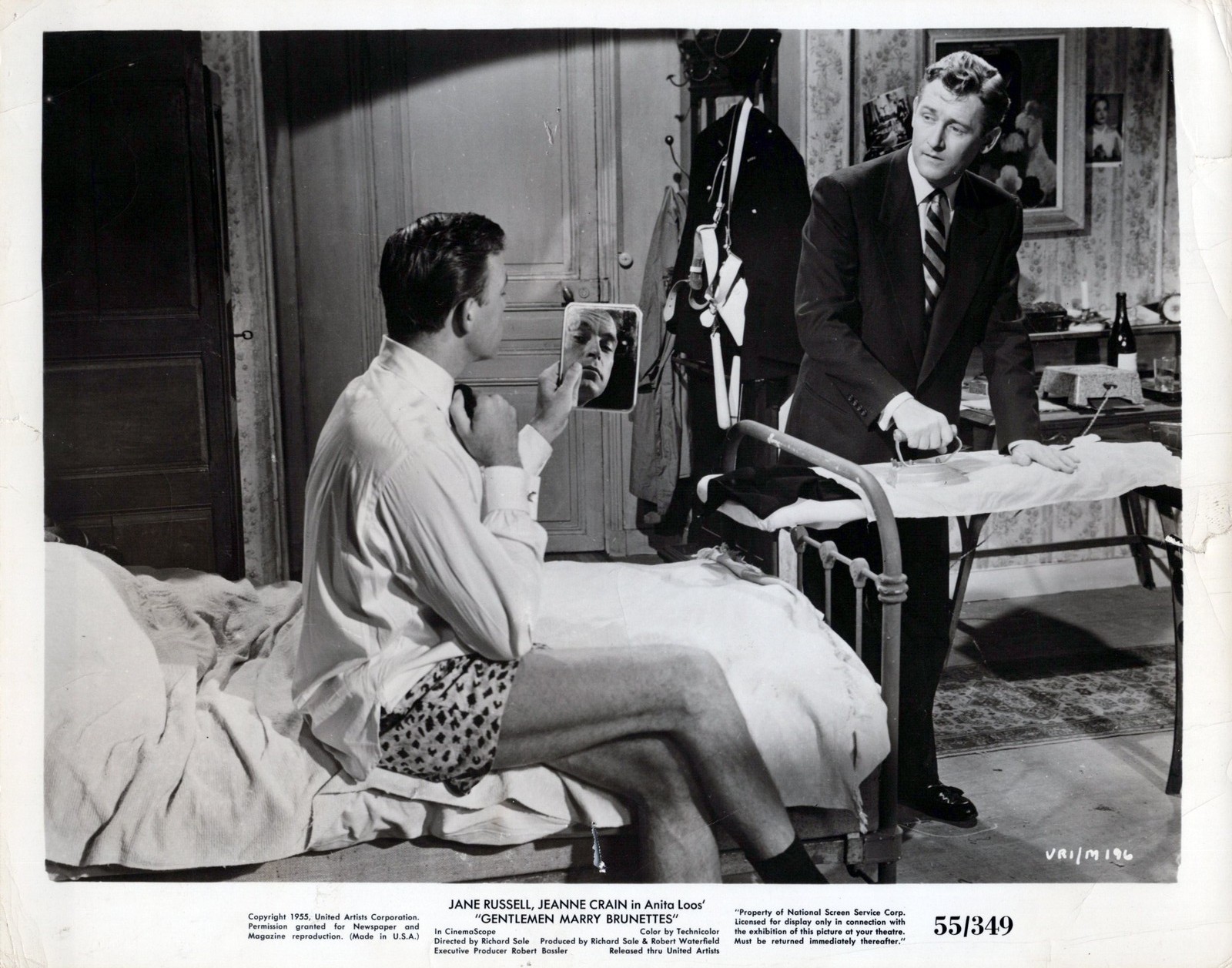 Scott Brady and Alan Young in Gentlemen Marry Brunettes (1955) Press Photo 1463K