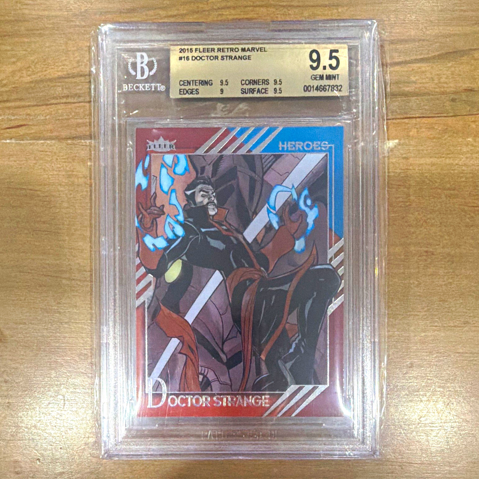 Doctor Strange GEM Mint “Black and Red” 2015 Fleer Retro Marvel Heroes BGS 9.5 Doctor Strange GEM Mint “Black and Red” 2015 Fleer Retro Marvel Heroes BGS 9.5