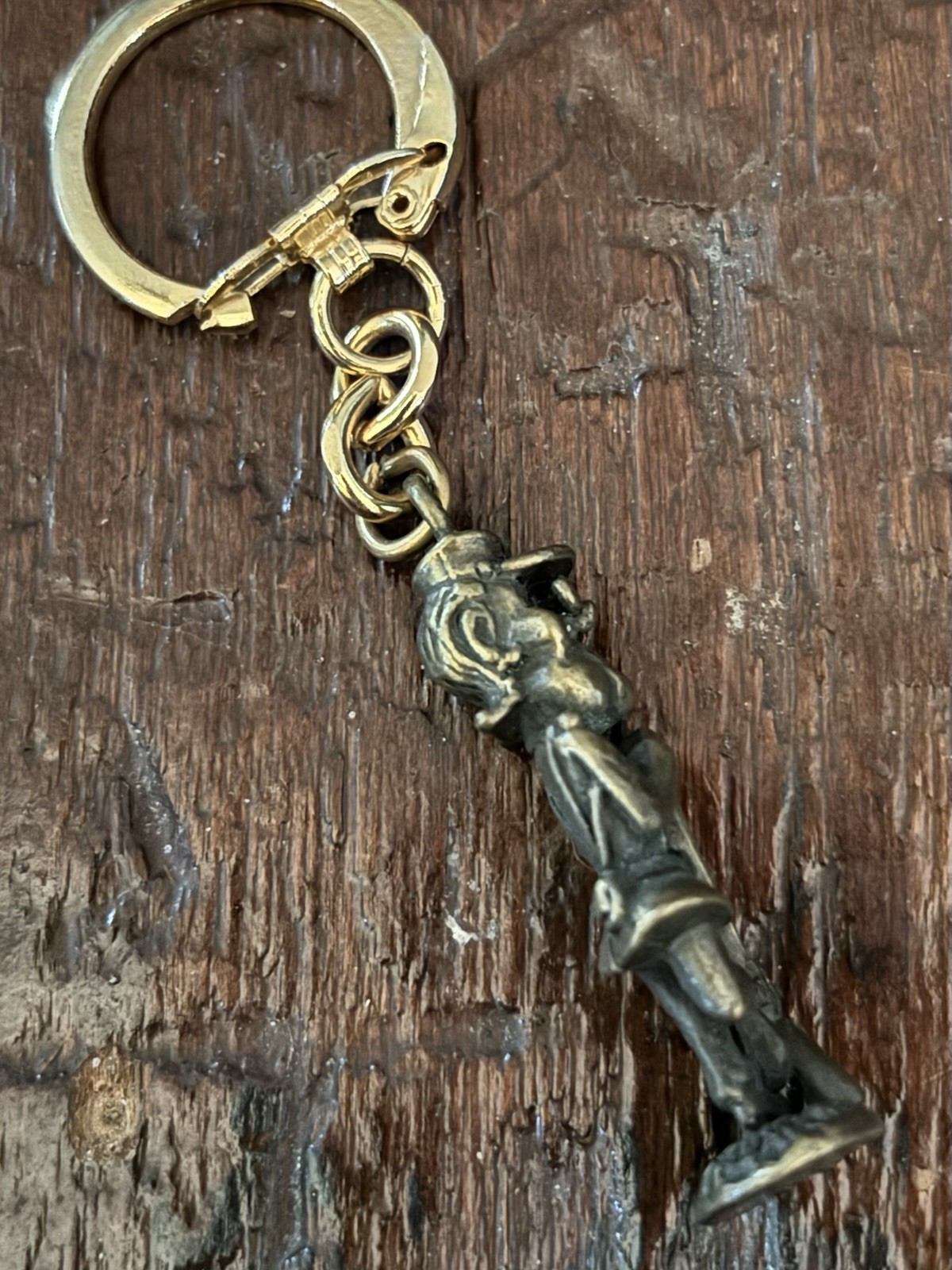 Vintage Brass Train Conductor Keychain Key Ring RARE 3 Inches Vintage Brass Train Conductor Keychain Key Ring RARE 3 Inches