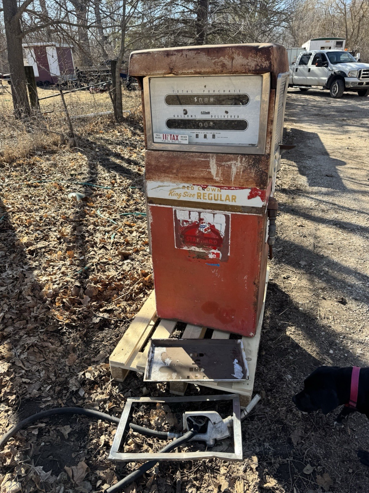 Vintage AO Smith Gas Station Pump With Internal Parts Included Rare Antique Vtg
