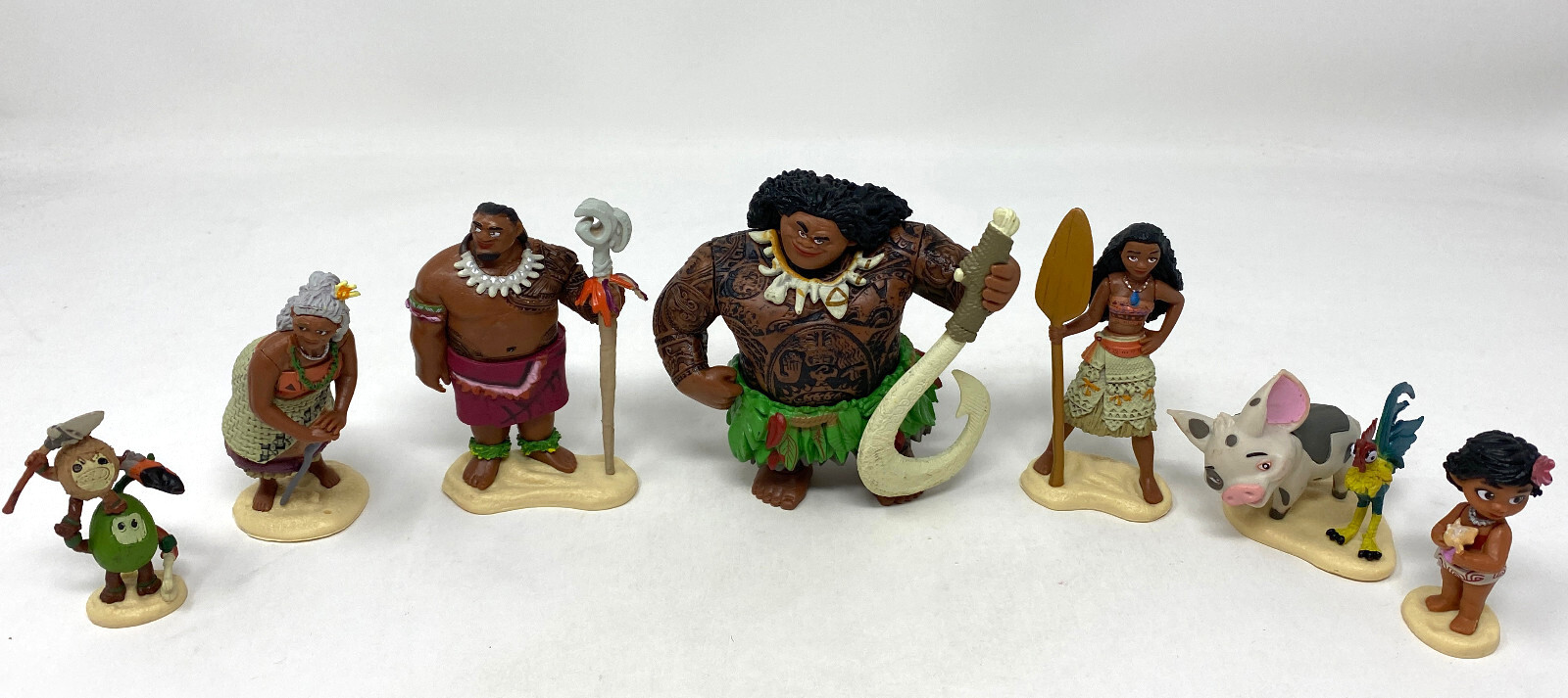 Disney Moana Figure Playset 7 Piece Set - Could Make a Great Cake Topper