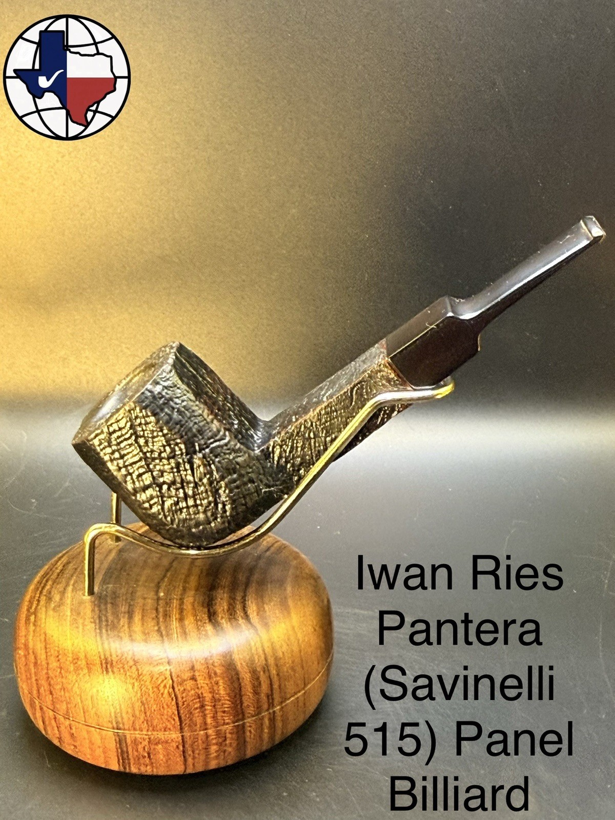 Vintage Iwan Ries Pantera (Savinelli 515) Panel Billiard Tobacco Pipe