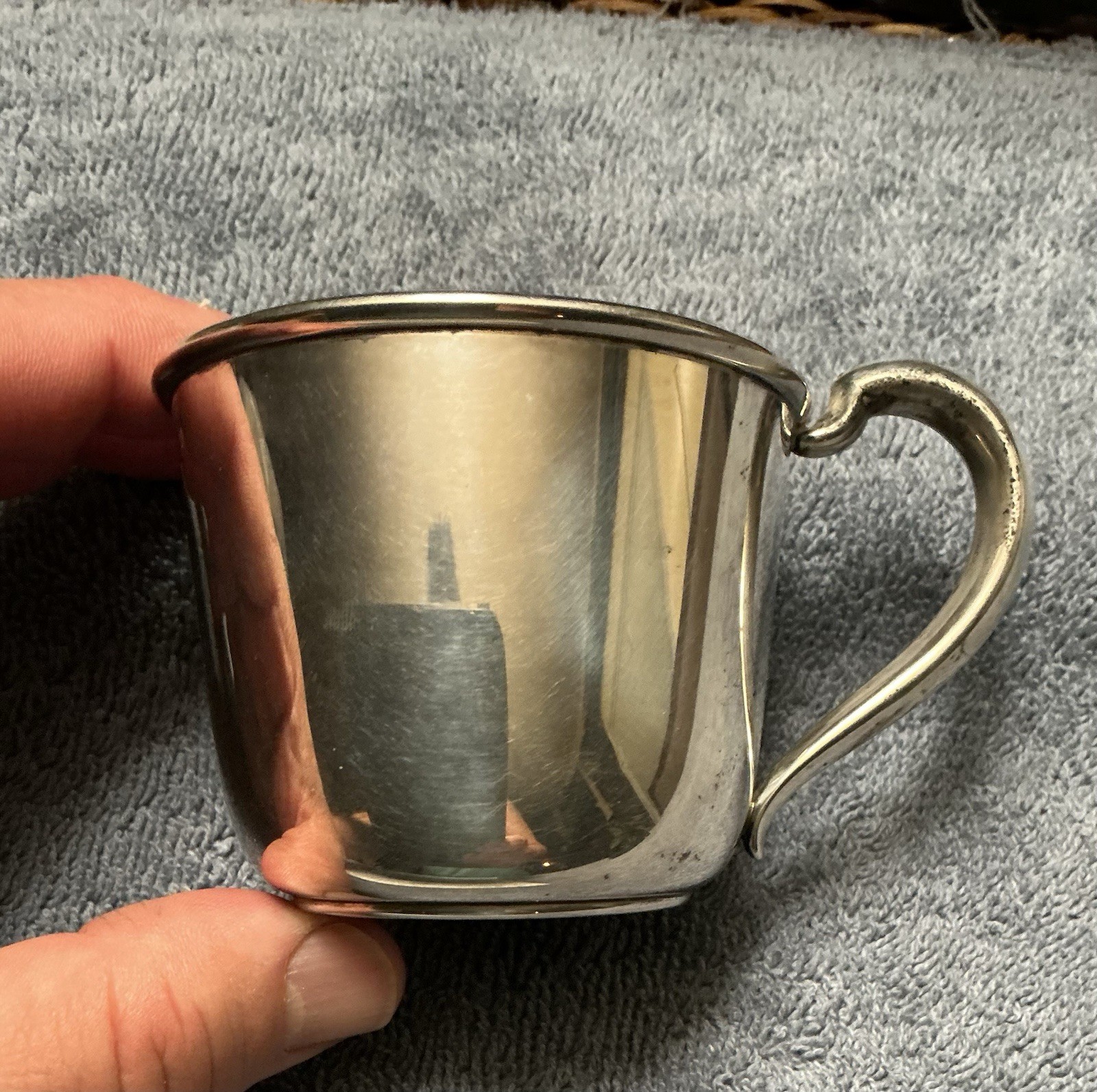 Vintage Reed & Barton S21 Sterling Silver Baby Cup Mug Monogrammed 59 Grams